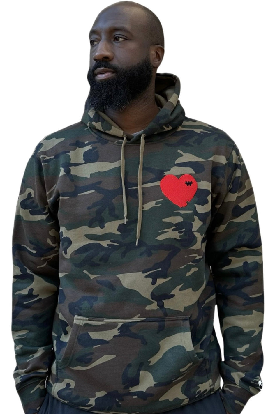 camo love hoodie