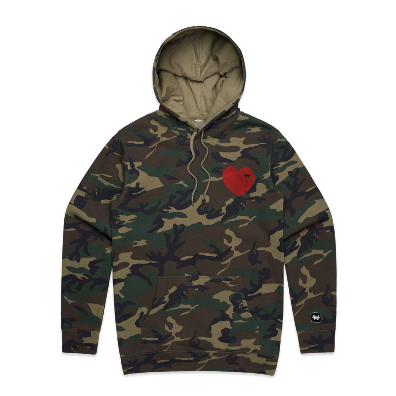 camo love hoodie